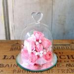 花の保存・送料無料　ミニガラスドーム1花プラス